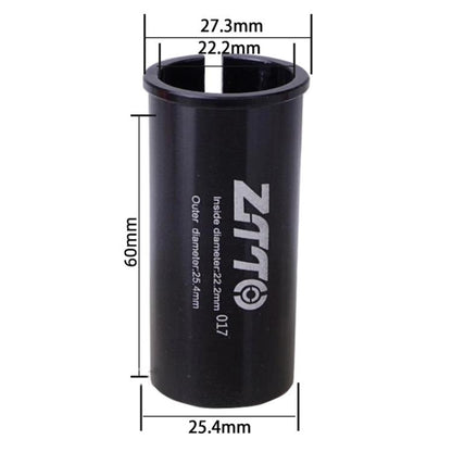 22.2-25.4mm 017 2pcs ZTTO Bicycle Seat Post Conversion Sleeve Reducer Cover(Black) - Others by ZTTO | Online Shopping UK | buy2fix