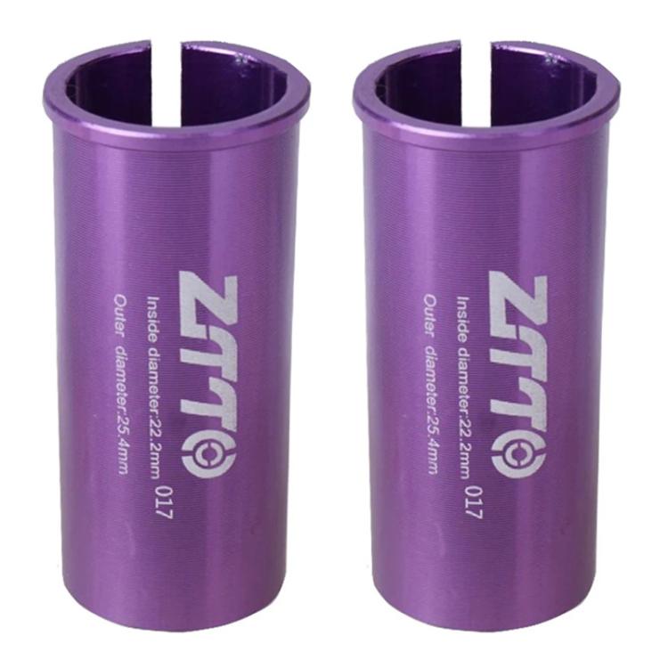 22.2-25.4mm 017 2pcs ZTTO Bicycle Seat Post Conversion Sleeve Reducer Cover(Purple) - Others by ZTTO | Online Shopping UK | buy2fix