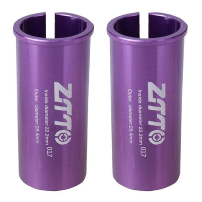 22.2-25.4mm 017 2pcs ZTTO Bicycle Seat Post Conversion Sleeve Reducer Cover(Purple) - Others by ZTTO | Online Shopping UK | buy2fix