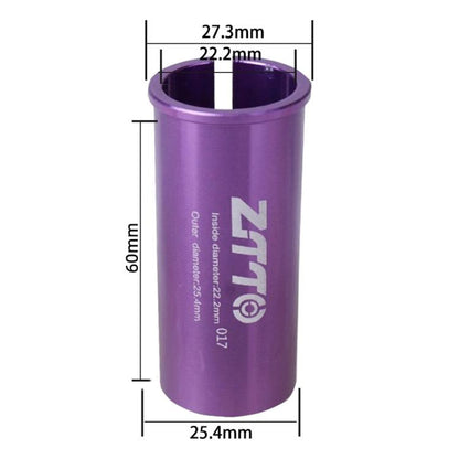 22.2-25.4mm 017 2pcs ZTTO Bicycle Seat Post Conversion Sleeve Reducer Cover(Purple) - Others by ZTTO | Online Shopping UK | buy2fix