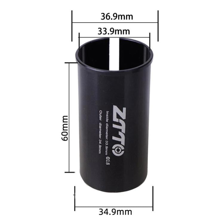33.9-34.9mm 018 2pcs ZTTO Bicycle Seat Post Conversion Sleeve Reducer Cover(Black) - Others by ZTTO | Online Shopping UK | buy2fix