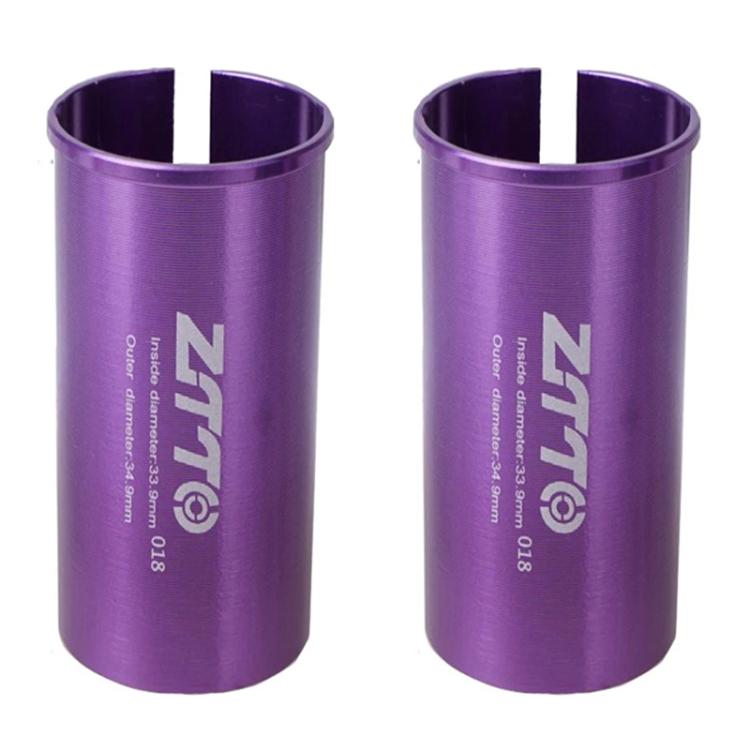 33.9-34.9mm 018 2pcs ZTTO Bicycle Seat Post Conversion Sleeve Reducer Cover(Purple) - Others by ZTTO | Online Shopping UK | buy2fix