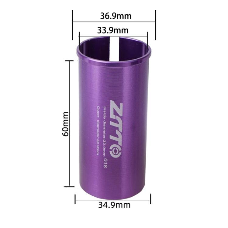 33.9-34.9mm 018 2pcs ZTTO Bicycle Seat Post Conversion Sleeve Reducer Cover(Purple) - Others by ZTTO | Online Shopping UK | buy2fix
