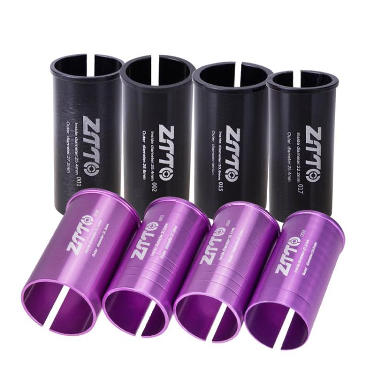 22.2-25.4mm 017 2pcs ZTTO Bicycle Seat Post Conversion Sleeve Reducer Cover(Purple) - Others by ZTTO | Online Shopping UK | buy2fix