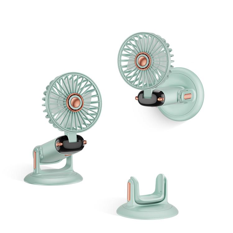 360-Degree Rotation Foldable Handheld Desk Fan Wall Mounted Rechargeable Portable Mini Fan(Green) - Electric Fans by buy2fix | Online Shopping UK | buy2fix