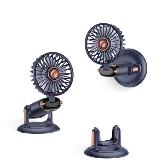 360-Degree Rotation Foldable Handheld Desk Fan Wall Mounted Rechargeable Portable Mini Fan(Blue)