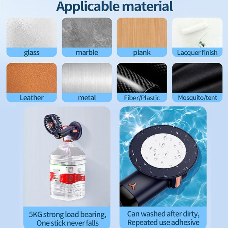 360-Degree Rotation Foldable Handheld Desk Fan Wall Mounted Rechargeable Portable Mini Fan(Blue) - Electric Fans by buy2fix | Online Shopping UK | buy2fix