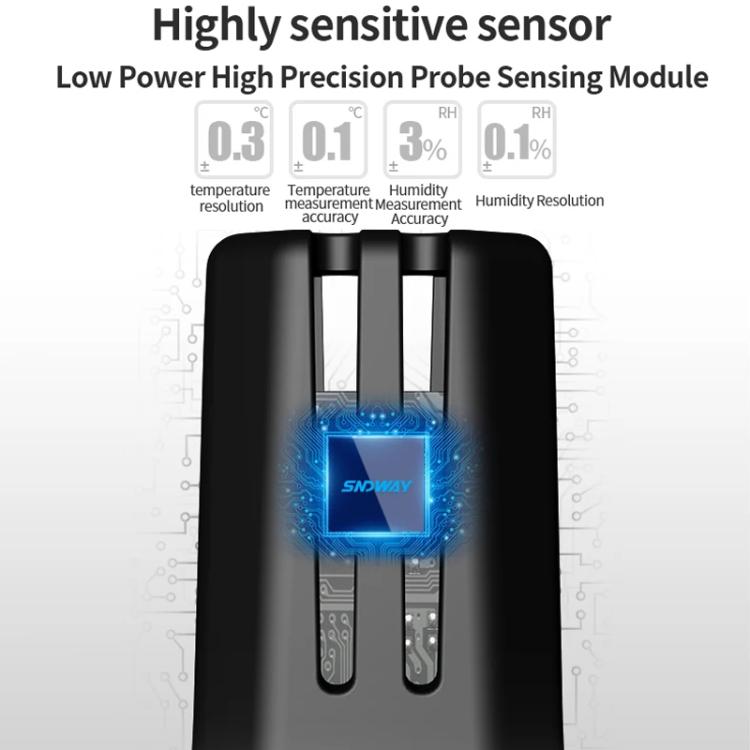 SNDWAY SW-572 Handheld Digital Temperature Humidity Meter High Sensitivity Temperature Humidity Meter - PH & Moisture Meter by SNDWAY | Online Shopping UK | buy2fix
