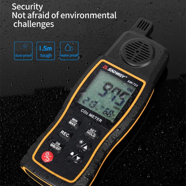 SNDWAY SW-723 Carbon Dioxide Gas Detector Handheld Indoor Household Air CO2 Concentration Alarms - Gas Monitor by SNDWAY | Online Shopping UK | buy2fix