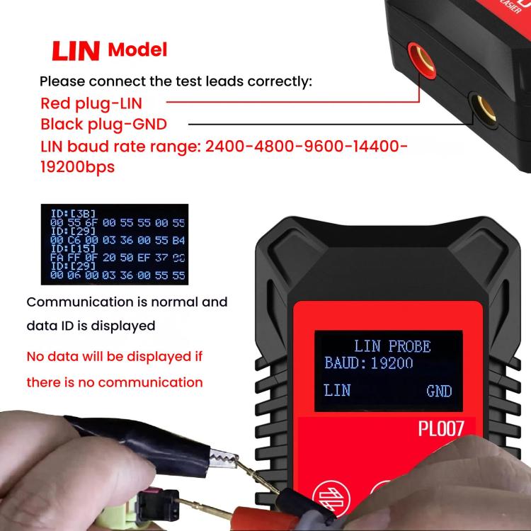 WOYO Handheld CAN/LIN/PWM Digital Communication Circuit Tester(PL007) - Electronic Test by WOYO | Online Shopping UK | buy2fix