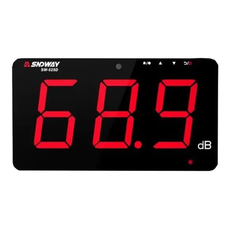SNDWAY SW-525D 9.6 inch Wall Mounted Decibel Meter Large Screen Environmental Noise Monitor - Light & Sound Meter by SNDWAY | Online Shopping UK | buy2fix