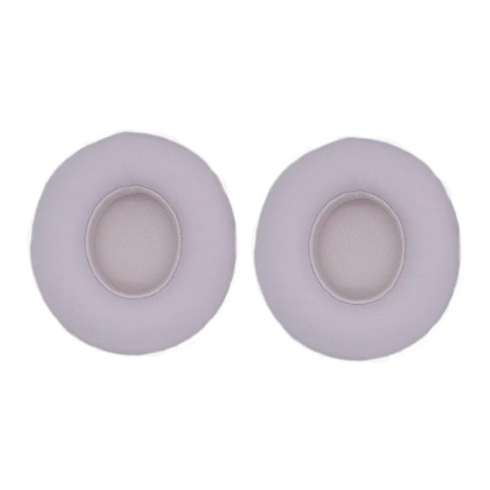For Beats Solo 4 1pair Headphone Leather Cover Earmuffs Sponge Cover(White)