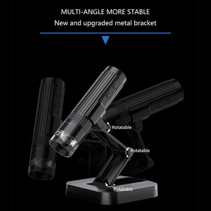 Portable 200W Pixel 1000X HD Wireless Digital Microscope(Black With Holder) - Digital Microscope by buy2fix | Online Shopping UK | buy2fix