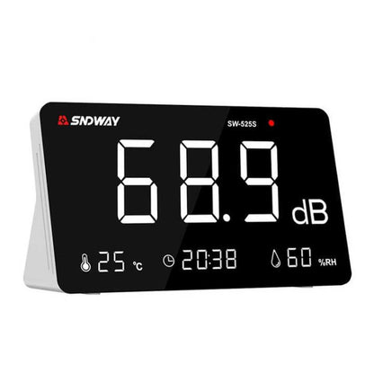 SNDWAY SW-525S Desktop Noise Meter Temperature and Humidity Meter Decibel Meter Environmental Noise Monitor - Light & Sound Meter by SNDWAY | Online Shopping UK | buy2fix