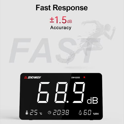 SNDWAY SW-525S Desktop Noise Meter Temperature and Humidity Meter Decibel Meter Environmental Noise Monitor - Light & Sound Meter by SNDWAY | Online Shopping UK | buy2fix