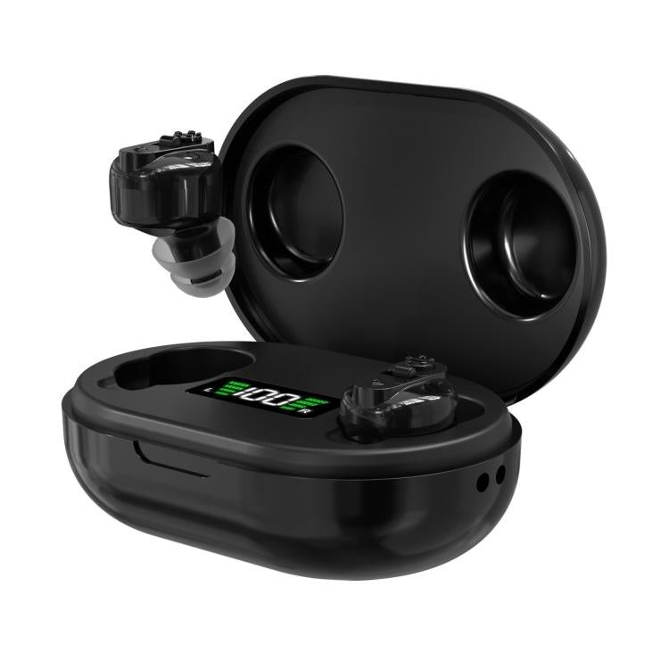 Elderly Hearing Aids Invisible Sound Amplifier Noise Reduction Collector With Digital Display Charging Compartment(Black) - Hearing Aids by buy2fix | Online Shopping UK | buy2fix