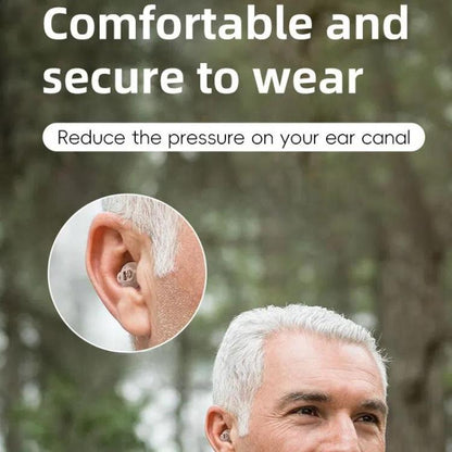 Elderly Hearing Aids Invisible Sound Amplifier Noise Reduction Collector With Digital Display Charging Compartment(Skin Color) - Hearing Aids by buy2fix | Online Shopping UK | buy2fix