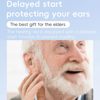 Elderly Hearing Aids Invisible Sound Amplifier Noise Reduction Collector With Digital Display Charging Compartment(Black) - Hearing Aids by buy2fix | Online Shopping UK | buy2fix