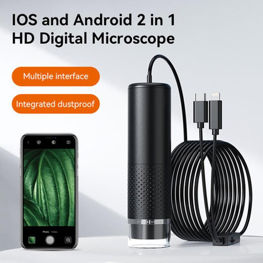 Type-C+8 Pin Two In One Digital Microscope Maintenance And Inspection Cosmetic Tools - Digital Microscope by buy2fix | Online Shopping UK | buy2fix