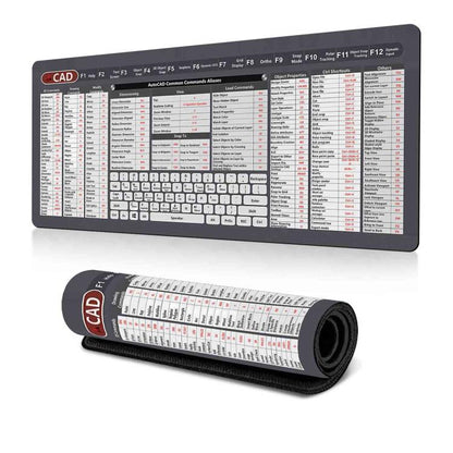 Keyboard Shortcut Desk Mat Mouse Pad Non-Slip Office Desk Pad With Computer Commands 400x900x3mm(No.9) - Mouse Pads by buy2fix | Online Shopping UK | buy2fix