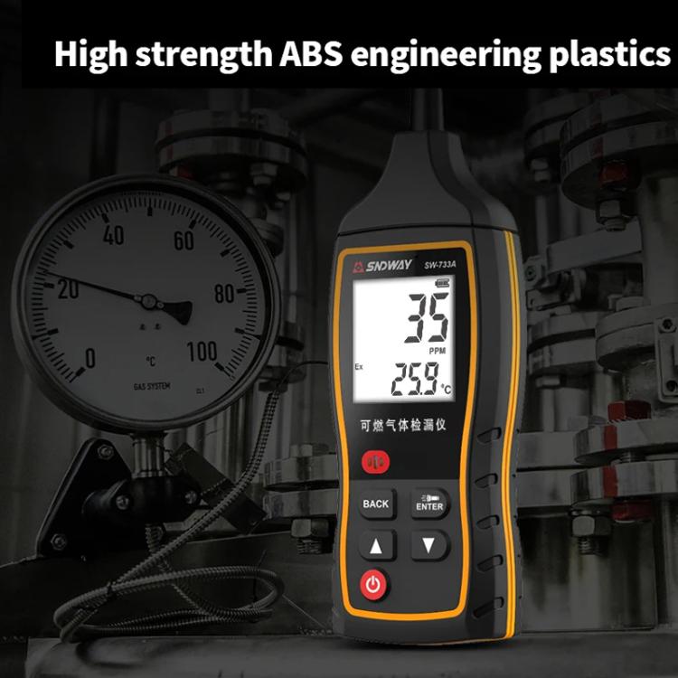 SNDWAY SW-733B Combustible Gas Detector Explosion-Proof Natural Gas Gas Methane Gas Alarms - Gas Monitor by SNDWAY | Online Shopping UK | buy2fix