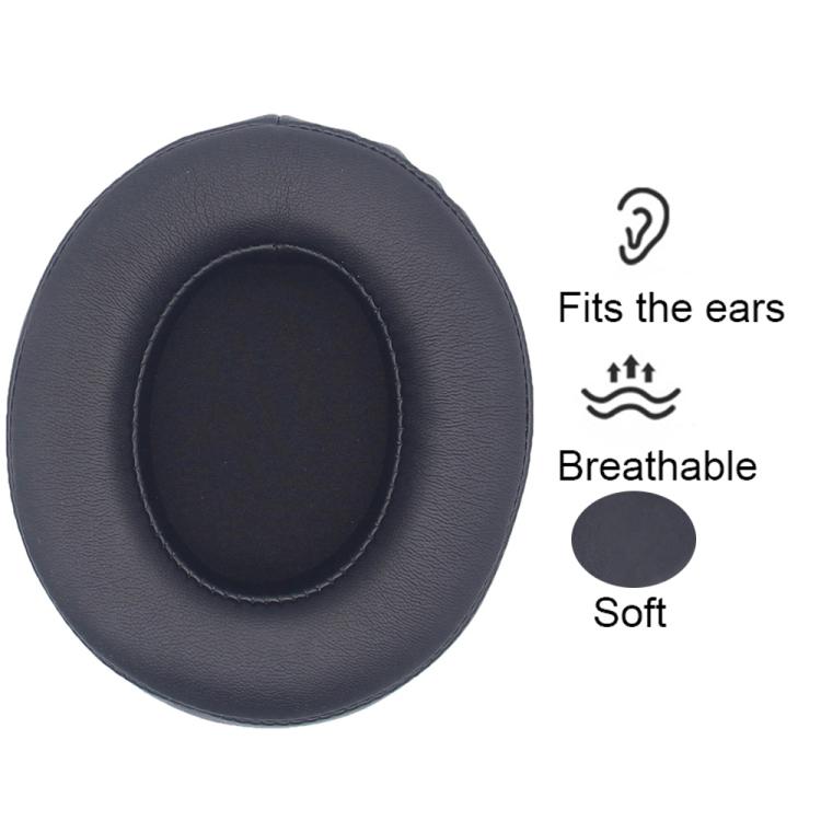 For Philips SHP9500 1pair Headphones Sponge Cover Earmuffs, Color: Black Leather - Earmuff & Pad by buy2fix | Online Shopping UK | buy2fix
