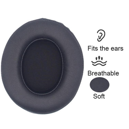 For Philips SHP9500 1pair Headphones Sponge Cover Earmuffs, Color: Black Leather - Earmuff & Pad by buy2fix | Online Shopping UK | buy2fix