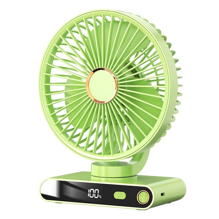 F6 LED Smart Digital Display 5-speed Wind Speed Desktop Night Light Fan, Color: Basic Green - Electric Fans by buy2fix | Online Shopping UK | buy2fix