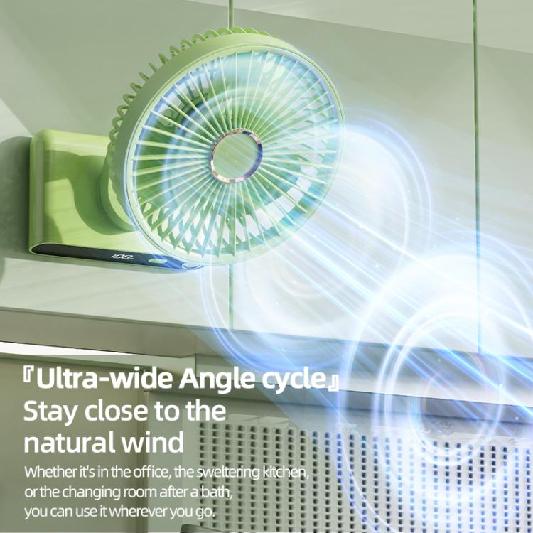 F6 LED Smart Digital Display 5-speed Wind Speed Desktop Night Light Fan, Color: Basic White - Electric Fans by buy2fix | Online Shopping UK | buy2fix