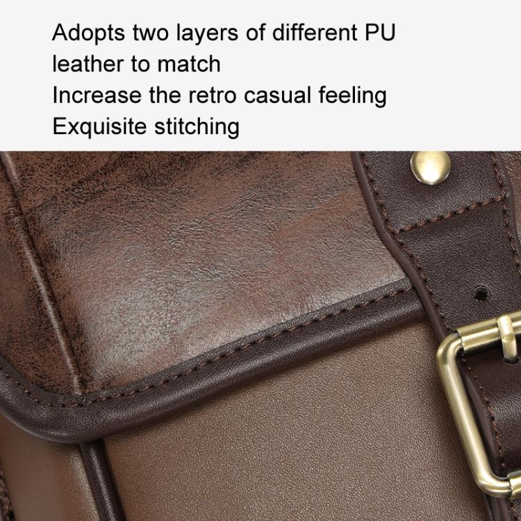 Cwatcun D185 Medium Shoulder Leisure Camera Bag Vintage PU Waterproof Micro SLR Camera Storage Bag(Brown) - Strap Satchel by Cwatcun | Online Shopping UK | buy2fix