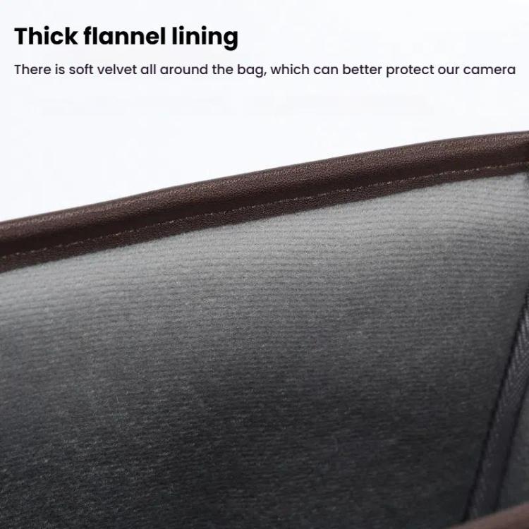 Cwatcun D185 Medium Shoulder Leisure Camera Bag Vintage PU Waterproof Micro SLR Camera Storage Bag(Brown) - Strap Satchel by Cwatcun | Online Shopping UK | buy2fix