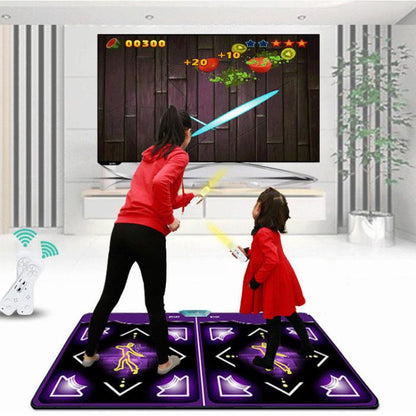 Wired Dance Mat With Motion Sensor - Dual Player Fitness Gaming Rug For TV & PC, Supports TF Card AV Interface, EU Plug(040) - Others by buy2fix | Online Shopping UK | buy2fix