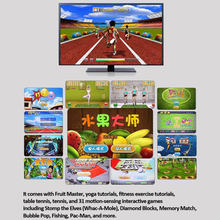 Wired Dance Mat With Motion Sensor - Dual Player Fitness Gaming Rug For TV & PC, Supports TF Card AV Interface, EU Plug(040) - Others by buy2fix | Online Shopping UK | buy2fix