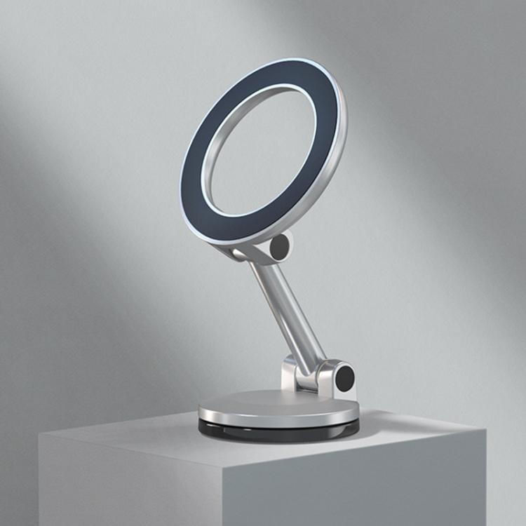 Magnetic Folding Car Mobile Phone Navigation Holder(Silver) - Universal Car Holders by buy2fix | Online Shopping UK | buy2fix