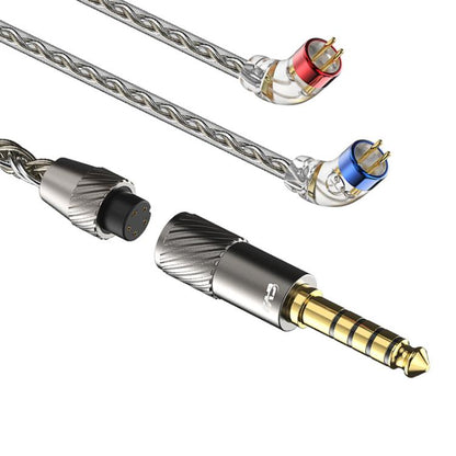 CVJ TS800 Eight Strands Copper Silver Plated Interchangeable Audio Plugs Headphone Upgrade Cable, Style: 4.4mm 0.75mm - Cable & Splitter by CVJ | Online Shopping UK | buy2fix
