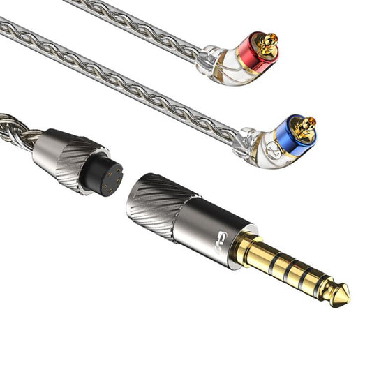 CVJ TS800 Eight Strands Copper Silver Plated Interchangeable Audio Plugs Headphone Upgrade Cable, Style: 4.4mm MMCX - Cable & Splitter by CVJ | Online Shopping UK | buy2fix