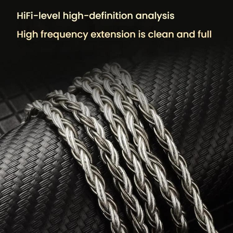 CVJ TS800 Eight Strands Copper Silver Plated Interchangeable Audio Plugs Headphone Upgrade Cable, Style: 4.4mm 0.78mm - Cable & Splitter by CVJ | Online Shopping UK | buy2fix
