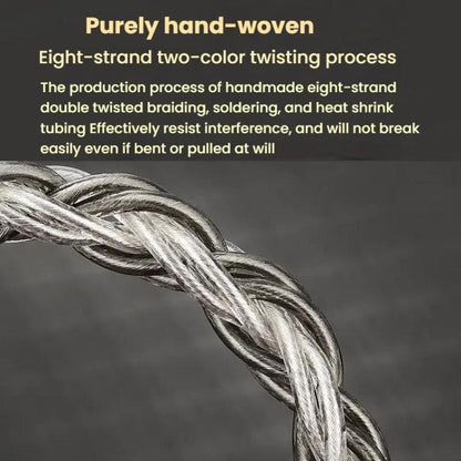 CVJ TS800 Eight Strands Copper Silver Plated Interchangeable Audio Plugs Headphone Upgrade Cable, Style: 4.4mm MMCX - Cable & Splitter by CVJ | Online Shopping UK | buy2fix