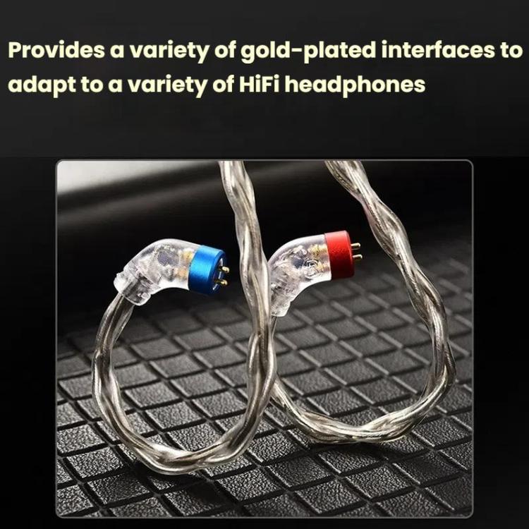 CVJ TS800 Eight Strands Copper Silver Plated Interchangeable Audio Plugs Headphone Upgrade Cable, Style: 4.4mm 0.75mm - Cable & Splitter by CVJ | Online Shopping UK | buy2fix