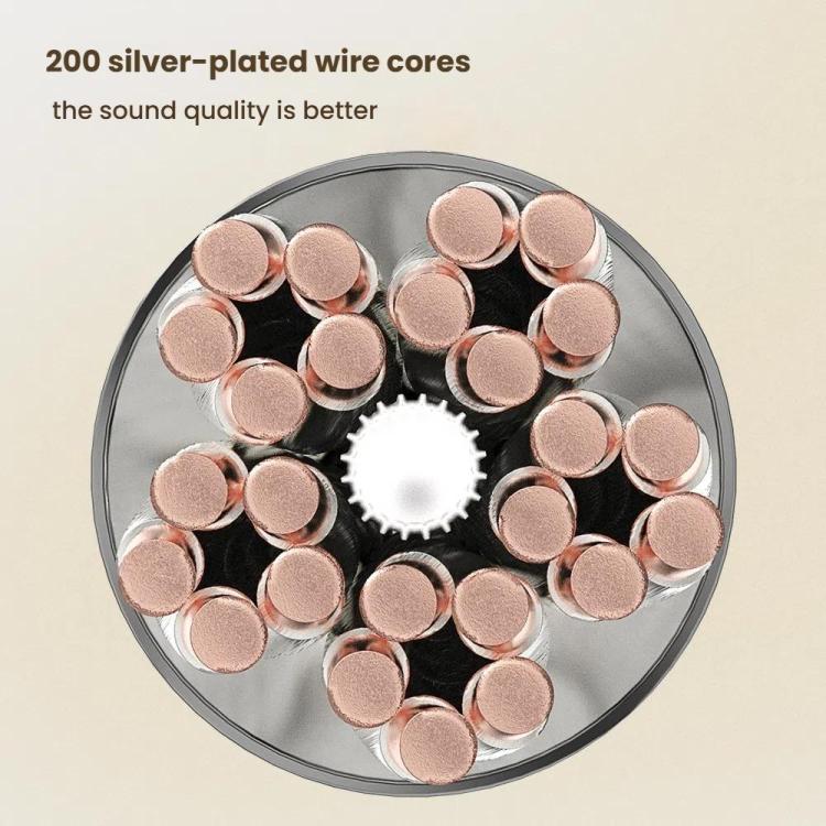 CVJ TS800 Eight Strands Copper Silver Plated Interchangeable Audio Plugs Headphone Upgrade Cable, Style: 4.4mm 0.75mm - Cable & Splitter by CVJ | Online Shopping UK | buy2fix