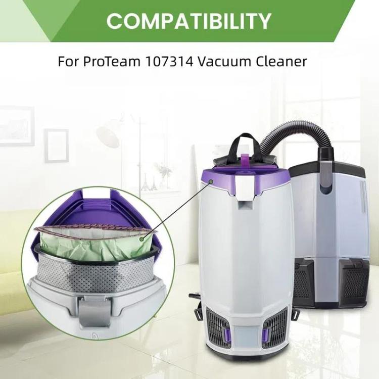 2pcs For ProTeam 107314 Vacuum Cleaner Accessories Paper Bag Dust Collection Bag(No Printing) - Other Accessories by buy2fix | Online Shopping UK | buy2fix