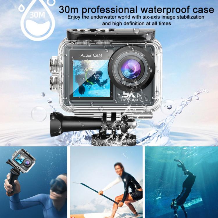 M40TR With Touch Screen + Remote Control 5K Action Camera Anti-Shake Outdoor HD Shooting Cycling Recorder Under Dive Camera - Sports Camera by buy2fix | Online Shopping UK | buy2fix