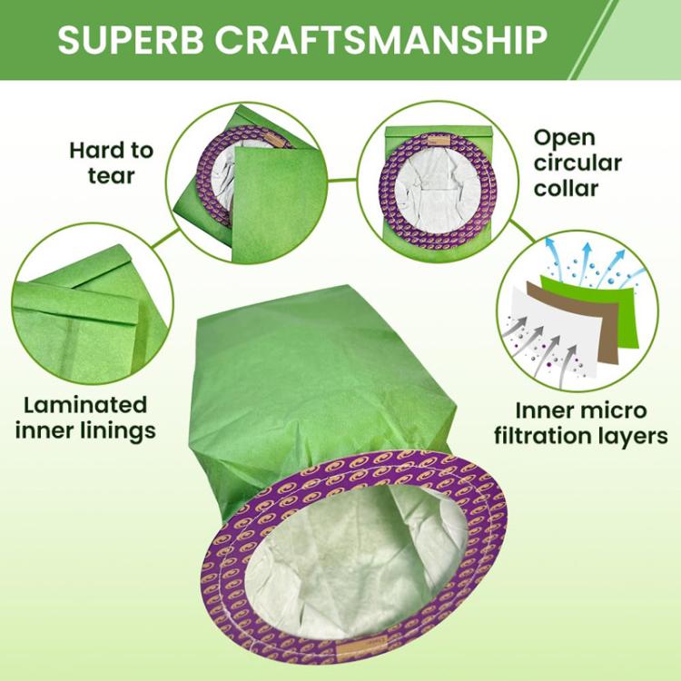 3pcs For ProTeam 100331 Vacuum Cleaner Accessories Paper Bag Dust Collection Bag - Other Accessories by buy2fix | Online Shopping UK | buy2fix