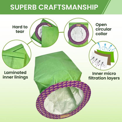 3pcs For ProTeam 100331 Vacuum Cleaner Accessories Paper Bag Dust Collection Bag - Other Accessories by buy2fix | Online Shopping UK | buy2fix