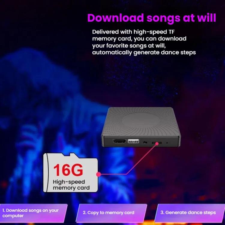 Wireless TV Dual-Player Motion-Sensing Dance Mat with HDMI Port & 16GB Memory Card - Others by buy2fix | Online Shopping UK | buy2fix