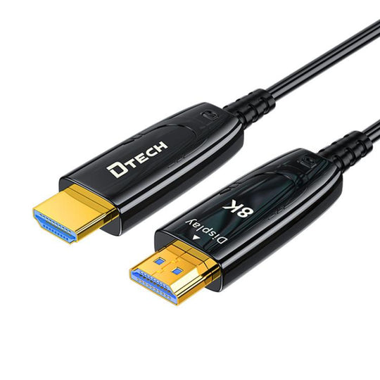 DTECH DT-HF8005 8K 60Hz HDMI 2.1 Fiber Optic Cable Dolby Atmos, EARC For PS5, Xbox, Home Theater, Gaming Monitor 15m