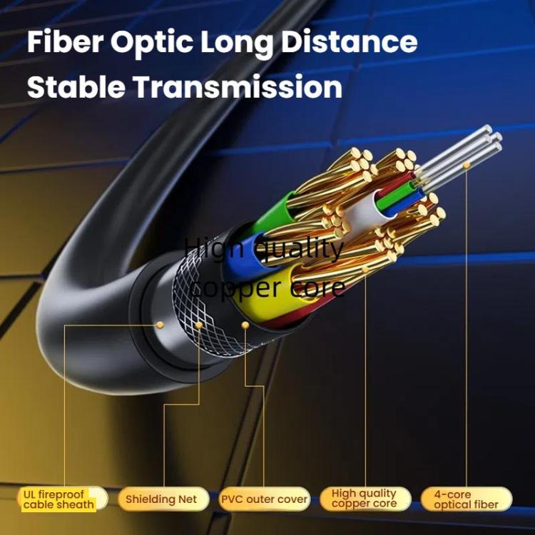 DTECH DT-HF8005 8K 60Hz HDMI 2.1 Fiber Optic Cable Dolby Atmos, EARC For PS5, Xbox, Home Theater, Gaming Monitor 5m - Cable by DTECH | Online Shopping UK | buy2fix