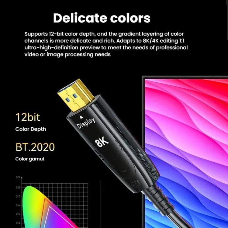 DTECH DT-HF8005 8K 60Hz HDMI 2.1 Fiber Optic Cable Dolby Atmos, EARC For PS5, Xbox, Home Theater, Gaming Monitor 3m - Cable by DTECH | Online Shopping UK | buy2fix