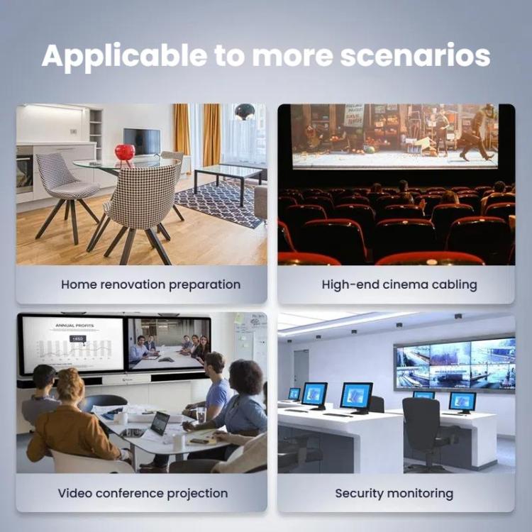 DTECH DT-HF8005 8K 60Hz HDMI 2.1 Fiber Optic Cable Dolby Atmos, EARC For PS5, Xbox, Home Theater, Gaming Monitor 20m - Cable by DTECH | Online Shopping UK | buy2fix