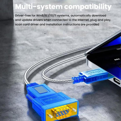 DTECH  DT-5011 USB 2.0 to RS232 Serial Adapter Cable, FT232 & ZT213 Dual-Chip with LED Indicator, Length: 2m - RS485 / RS232 Series by DTECH | Online Shopping UK | buy2fix